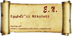 Egyházi Nikolett névjegykártya